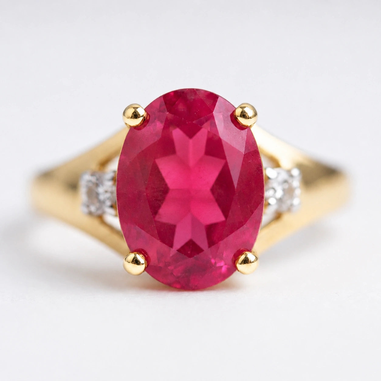 Yellow Gold Diamond & Ruby — Irene