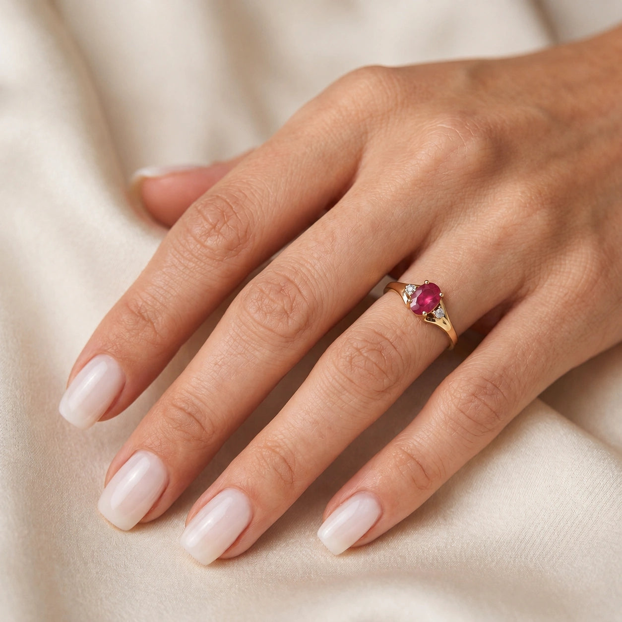 Yellow Gold Diamond & Ruby — Irene