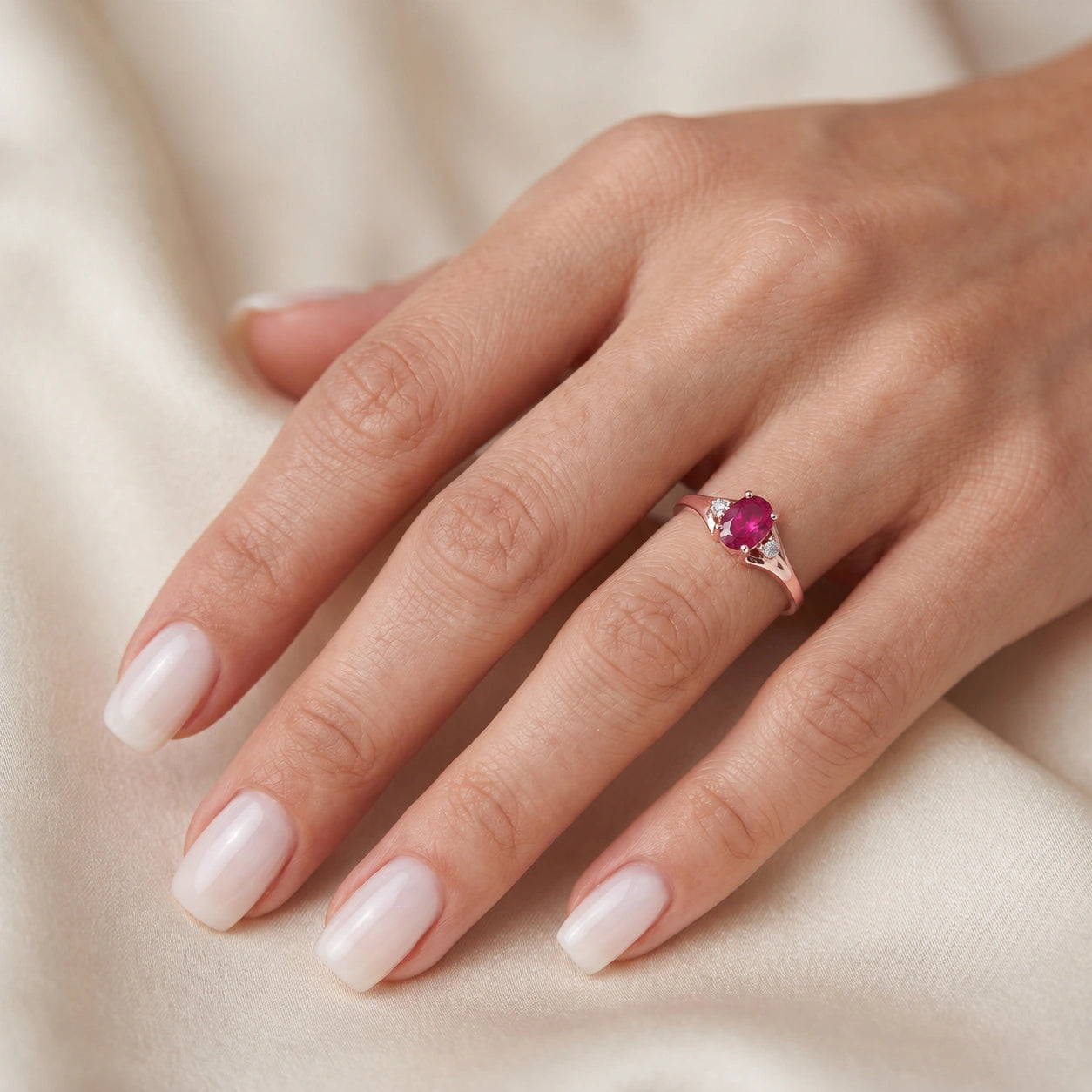 Rose Gold Celeste Ring Ruby 10K — Ernesta