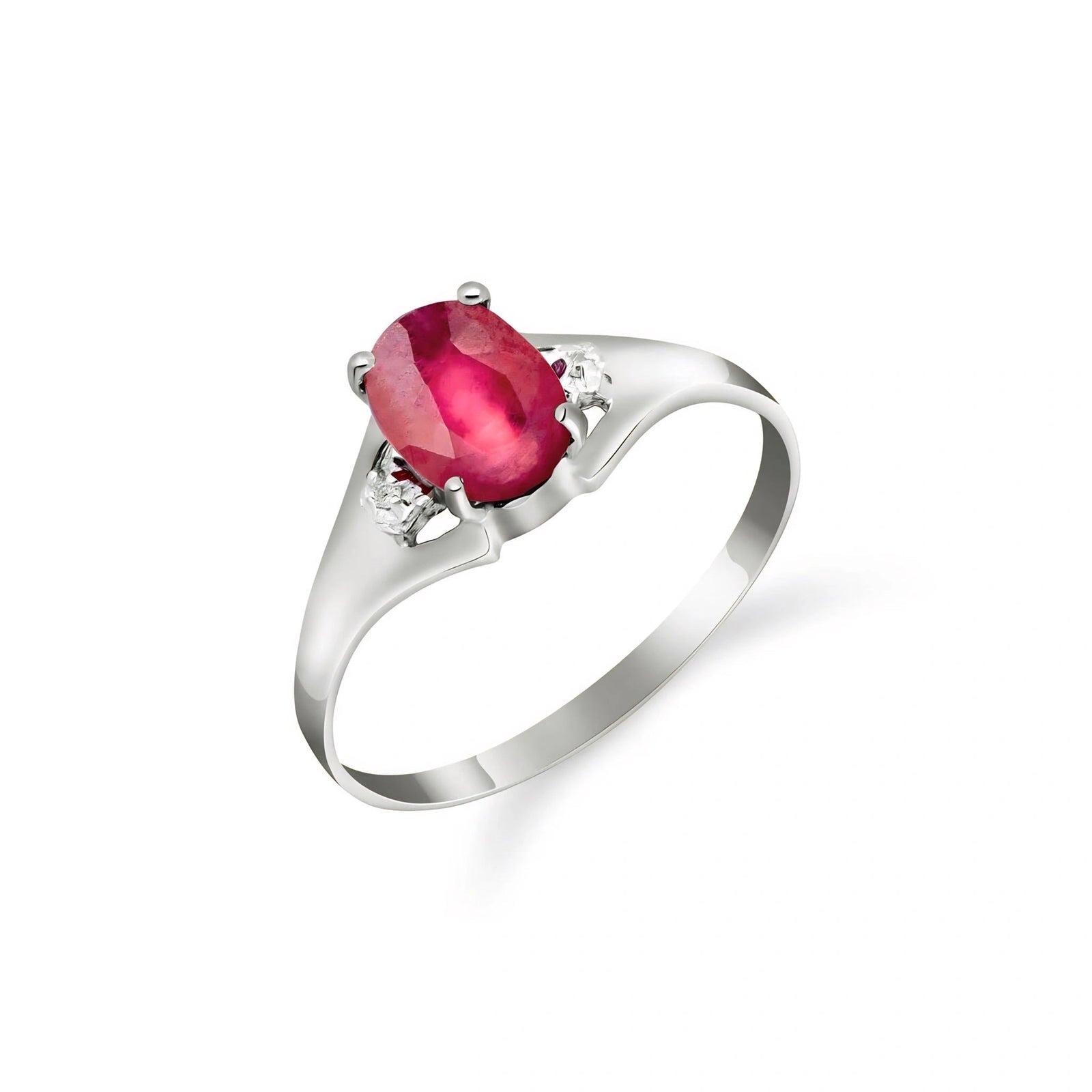 White Gold Celeste Ring Ruby 10K — Ernesta