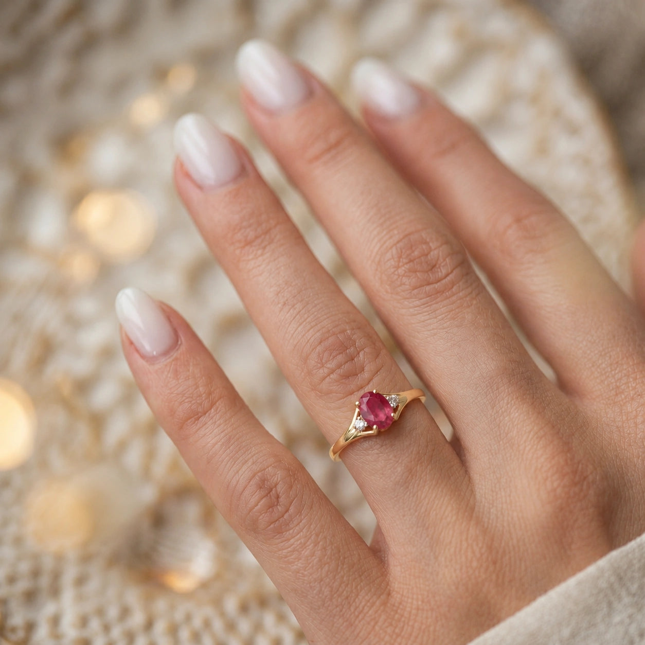 Yellow Gold Celeste Ring Ruby 10K — Ernesta
