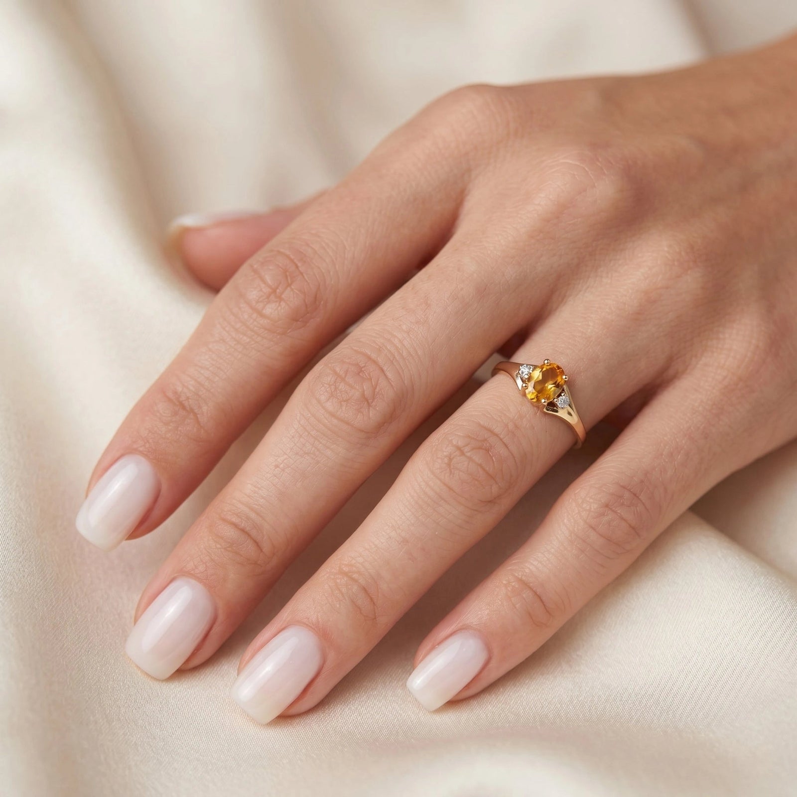 Yellow Gold Celeste Ring Citrine 10K — Ernesta