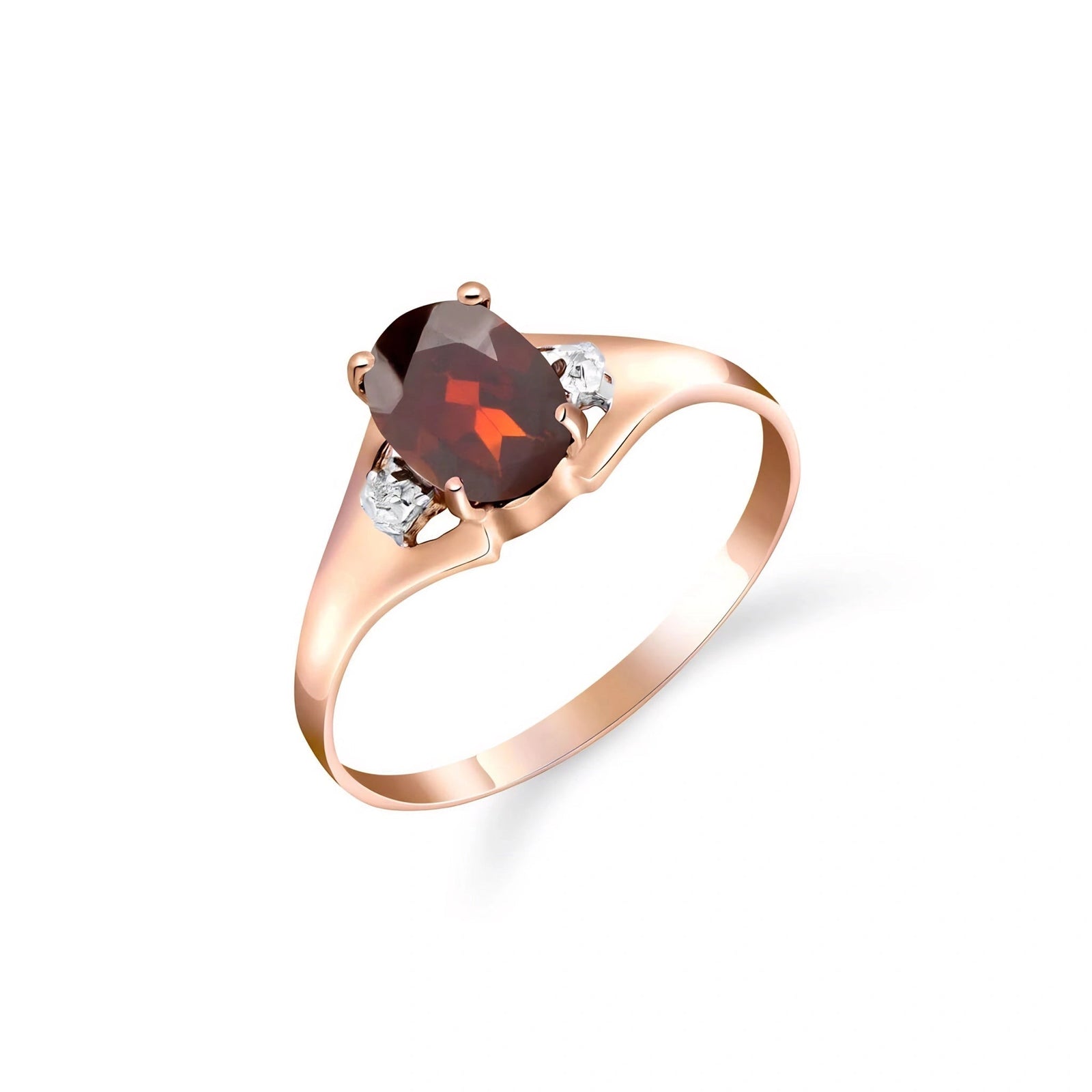 Rose Gold Celeste Ring Garnet 10K — Ernesta