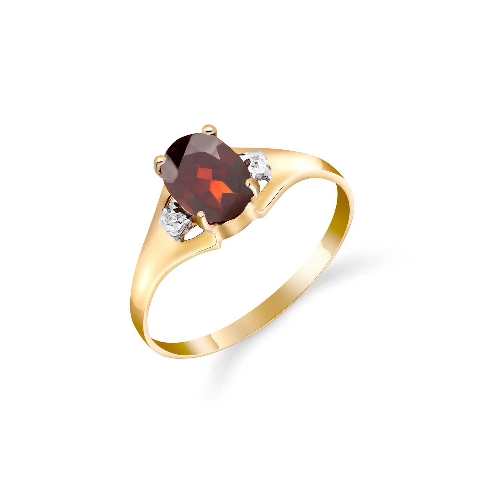 Yellow Gold Celeste Ring Garnet 10K — Ernesta