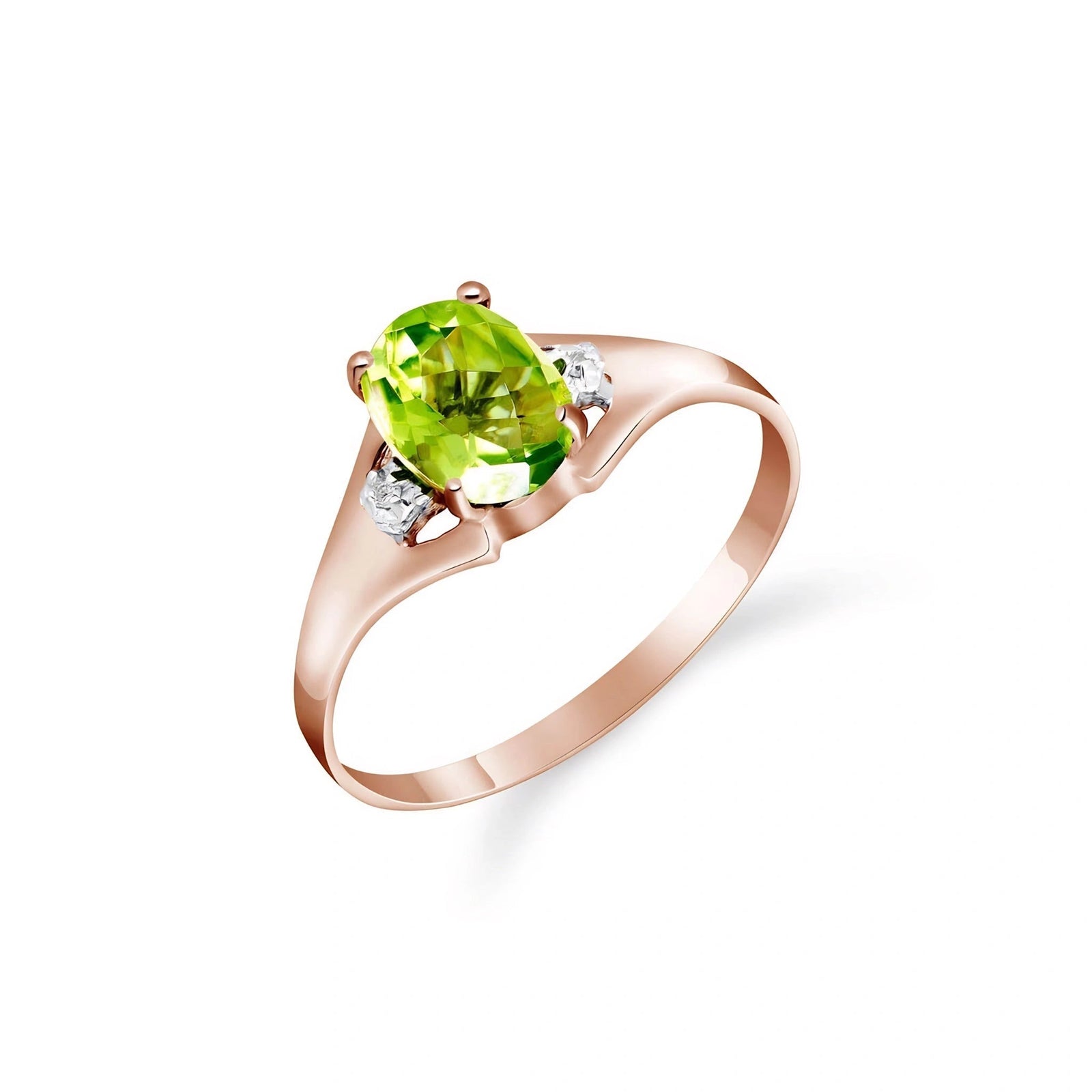 Rose Gold Celeste Ring Peridot 10K — Ernesta