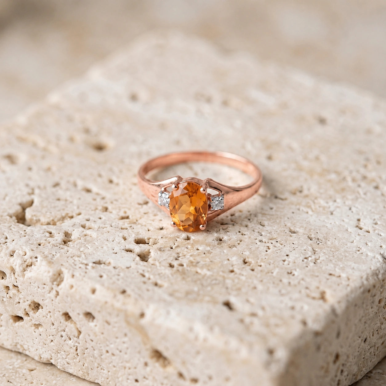 Rose Gold Sapphire & Diamond — Irene