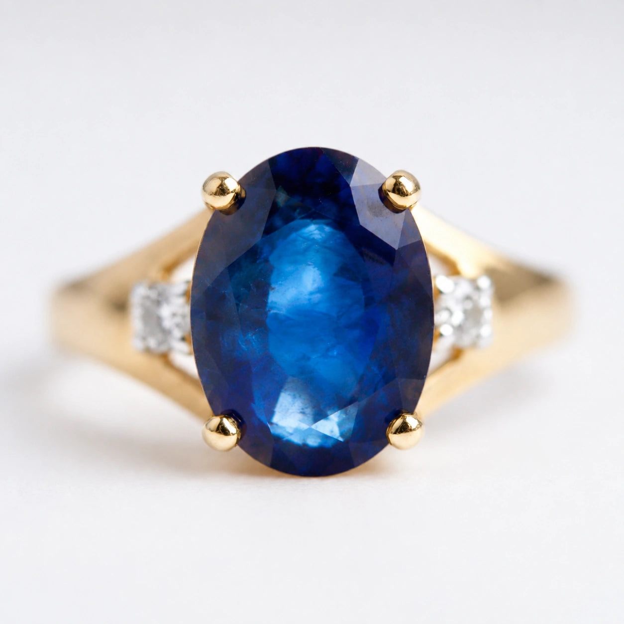 Yellow Gold Sapphire & Diamond — Irene