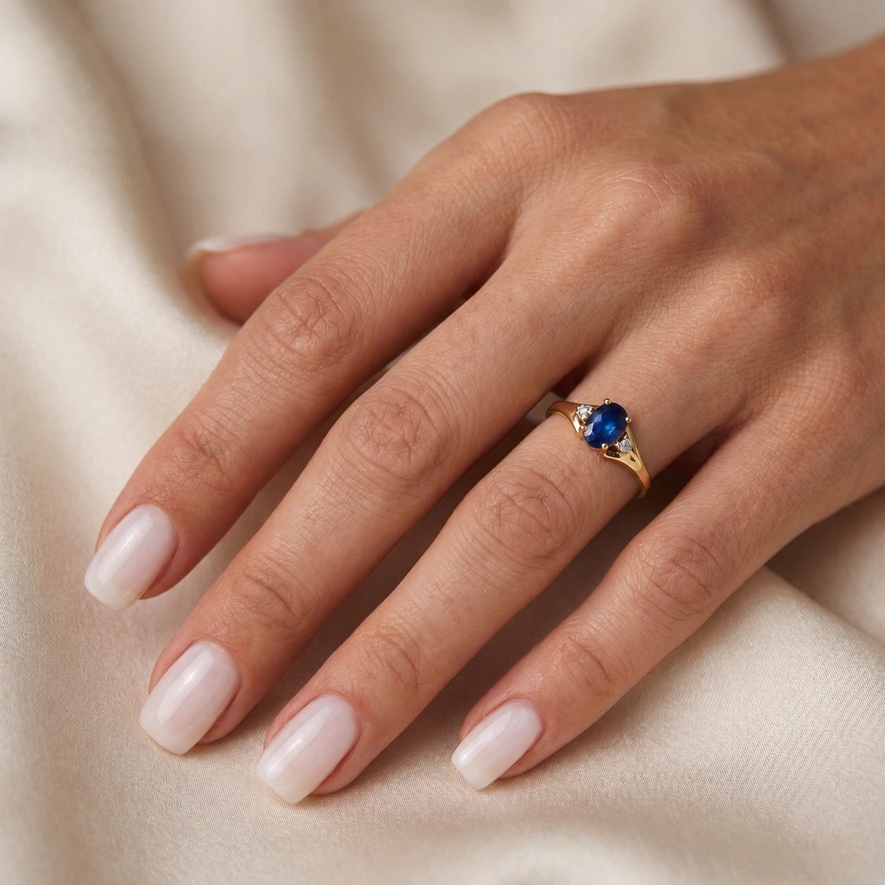 Yellow Gold Sapphire & Diamond — Irene
