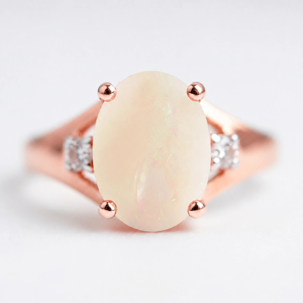 Rose Gold Celeste Ring Opal 10K — Ernesta
