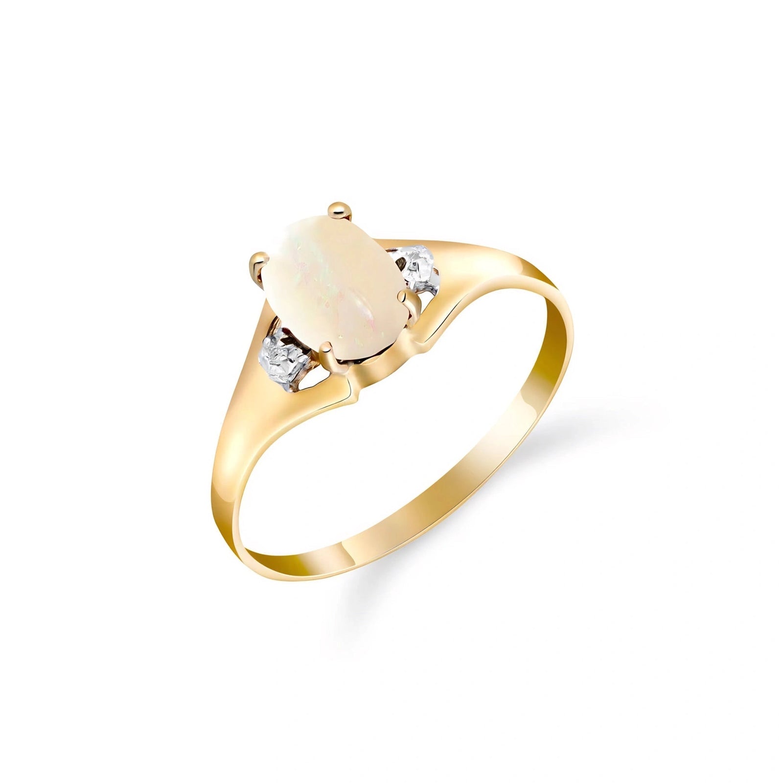 Yellow Gold Celeste Ring Opal 10K — Ernesta