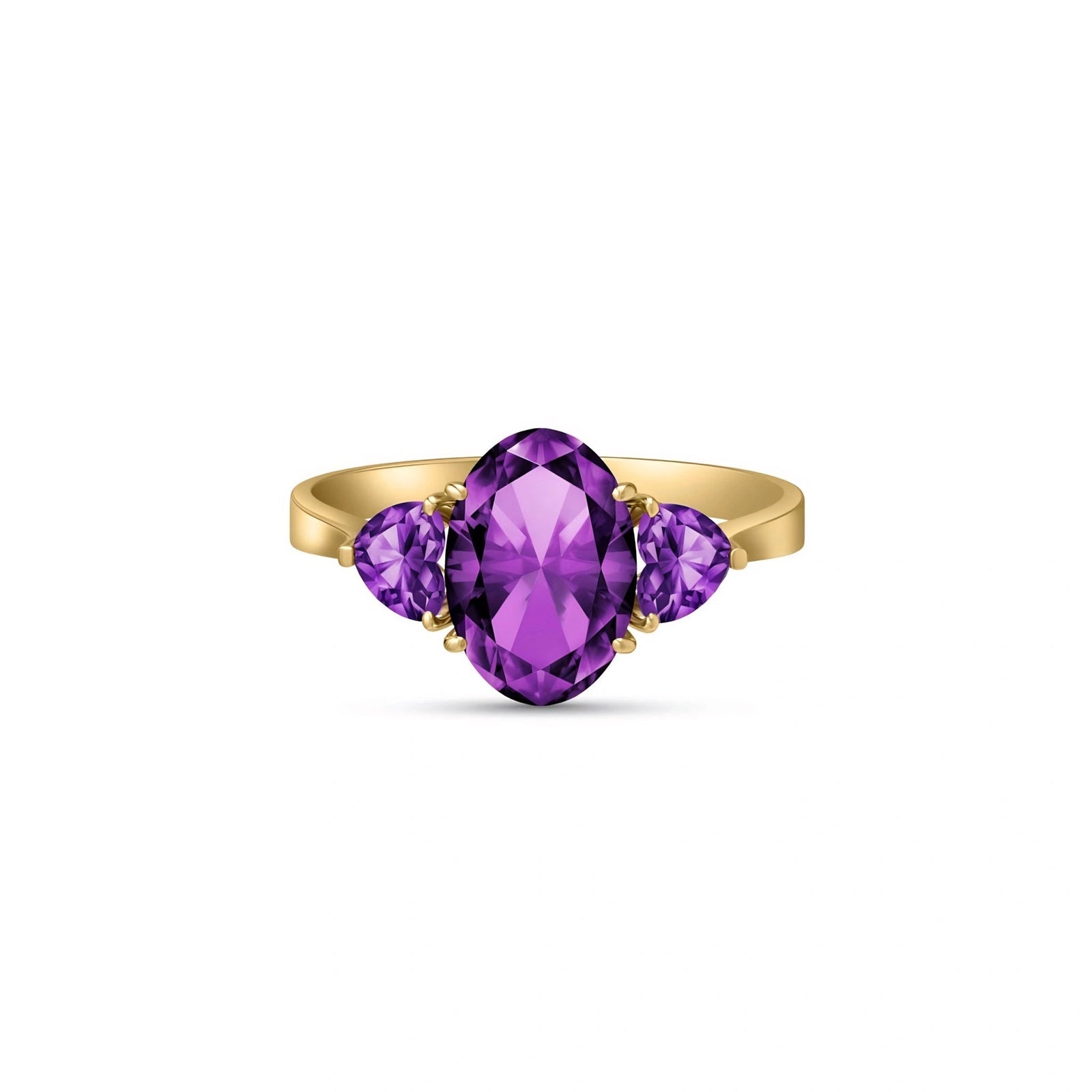 Yellow Gold Amethyst — Cecilia