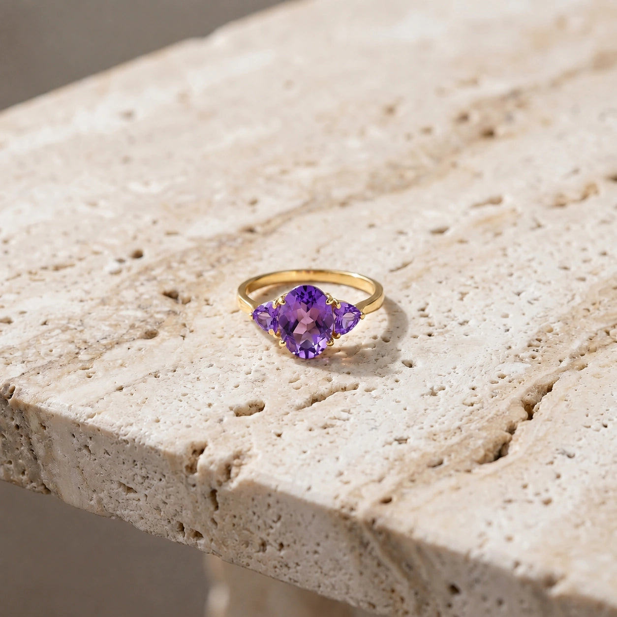 Yellow Gold Amethyst — Cecilia