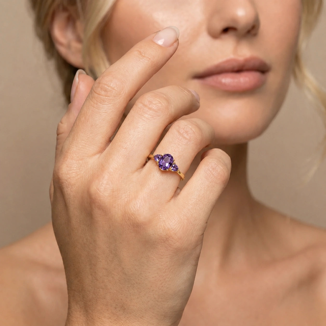 Yellow Gold Amethyst — Cecilia