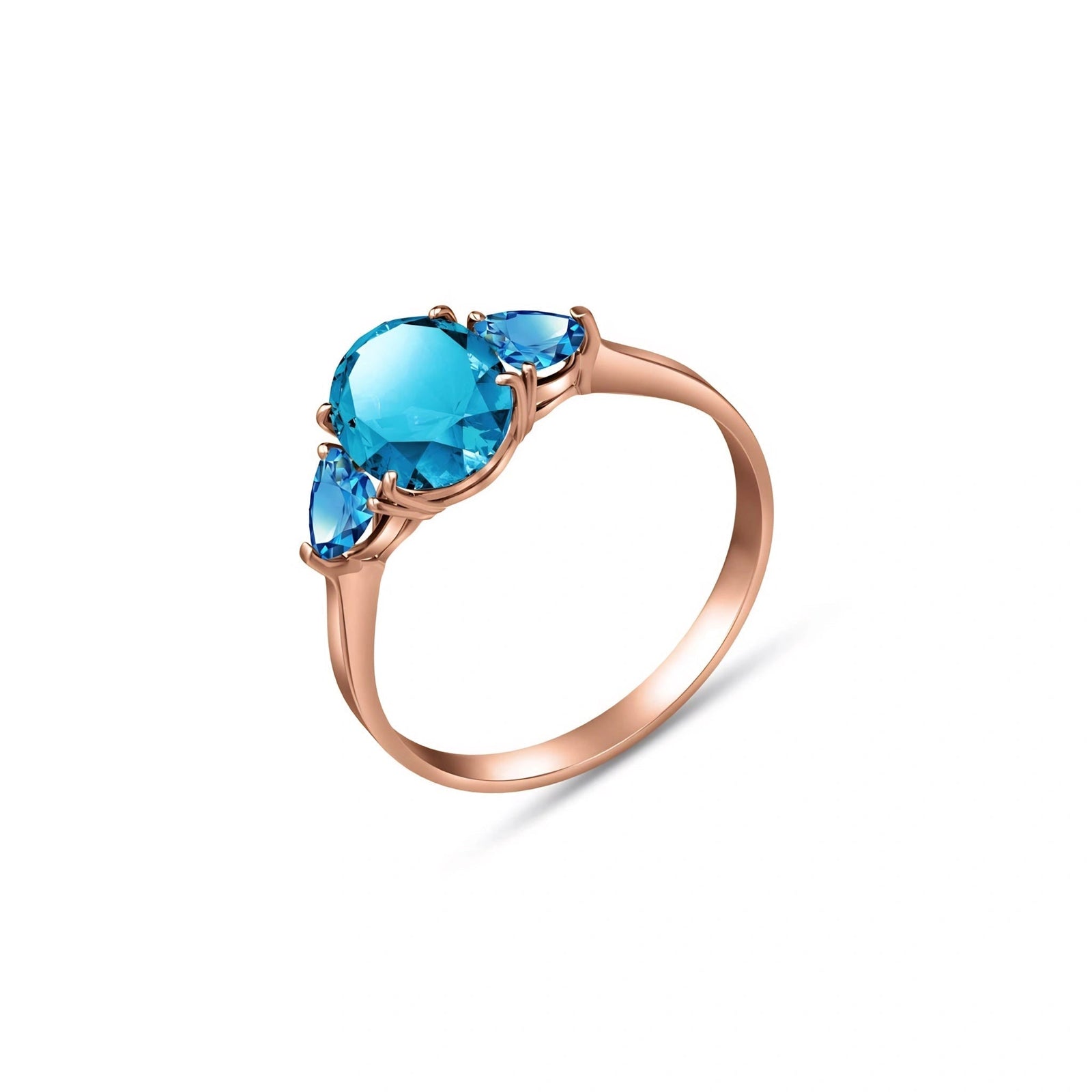 Rose Gold Blue Topaz — Cecilia