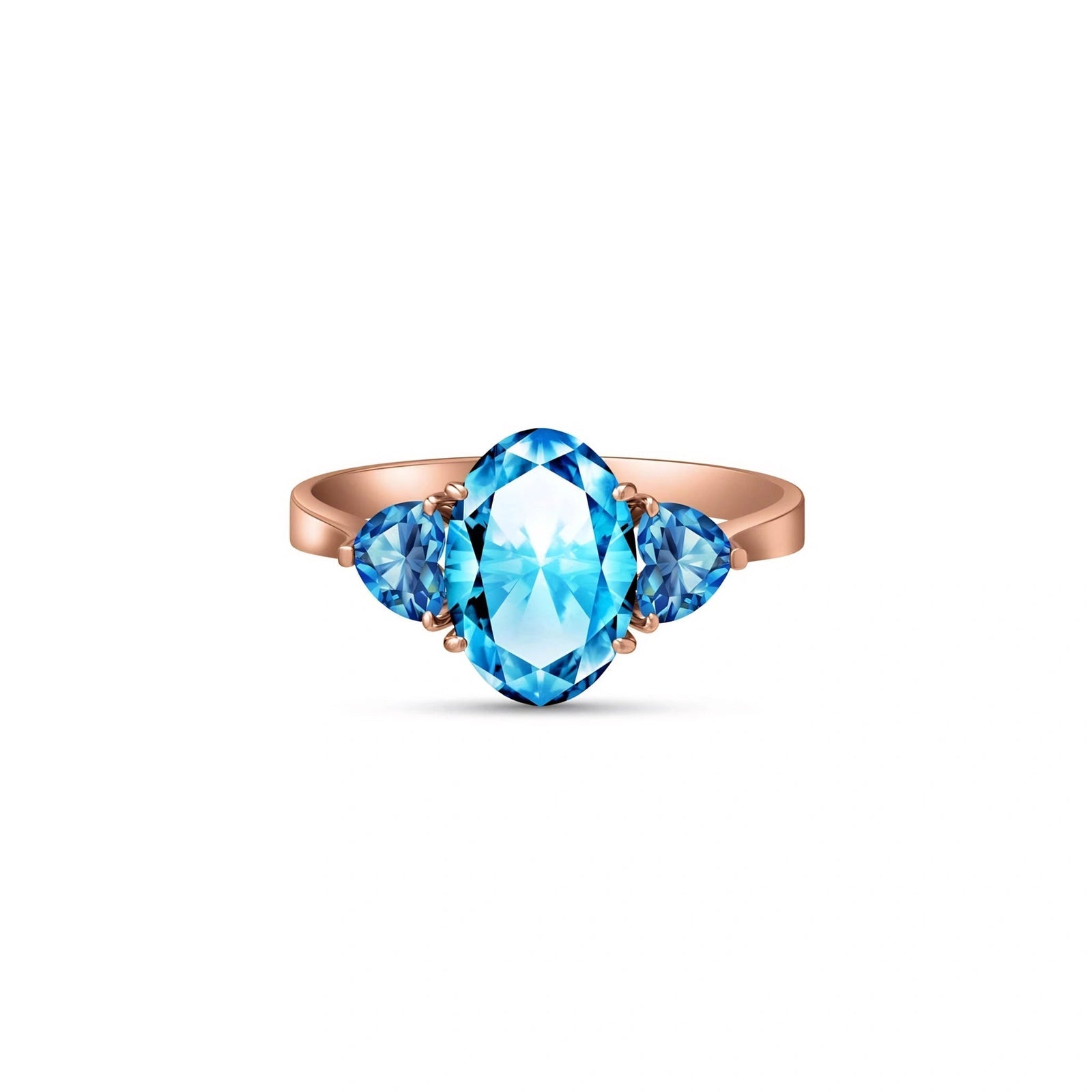 Rose Gold Blue Topaz — Cecilia