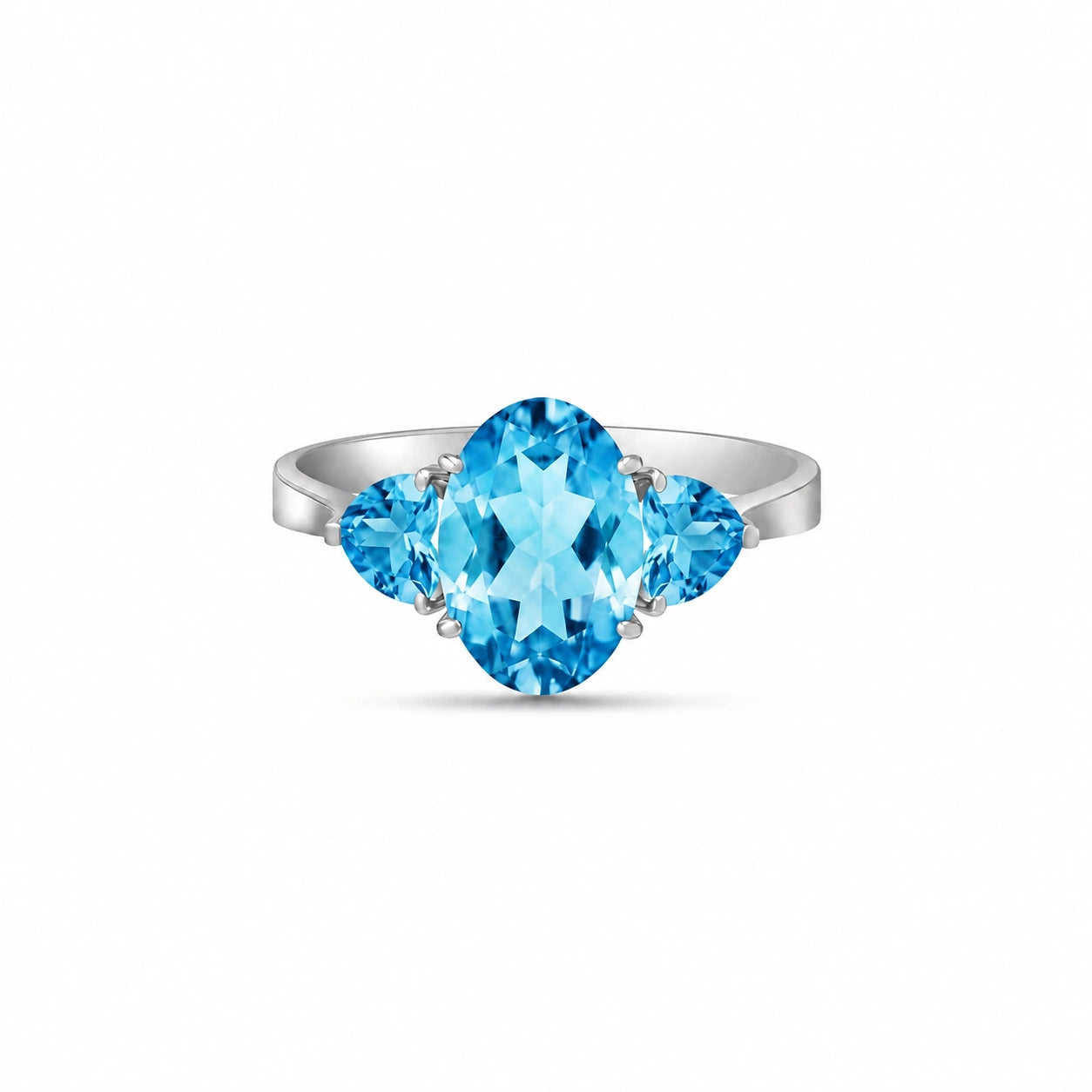 White Gold Blue Topaz — Cecilia