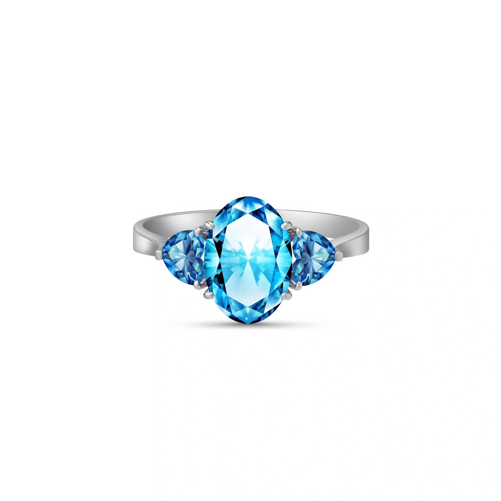 White Gold Blue Topaz — Cecilia