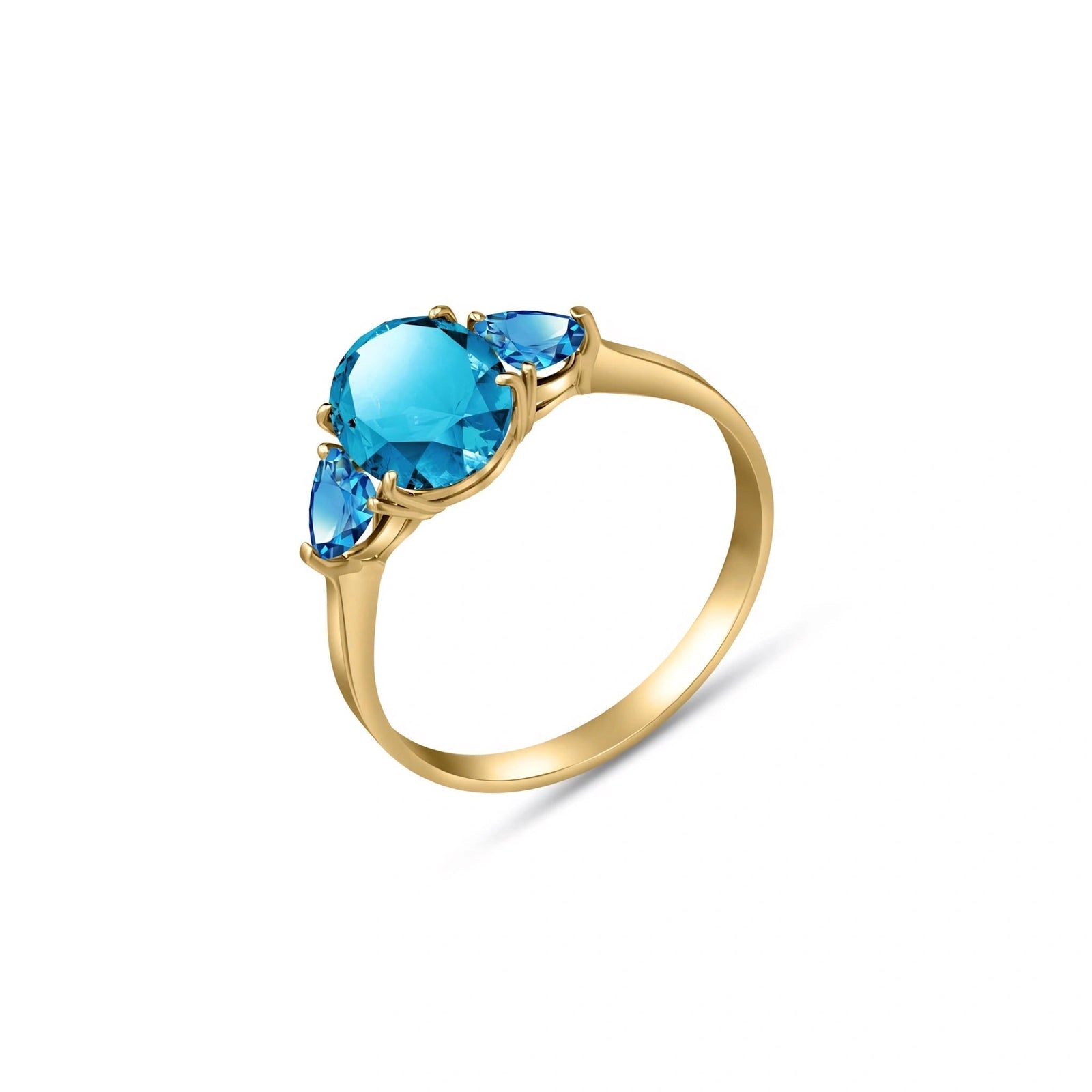 Yellow Gold Blue Topaz — Cecilia