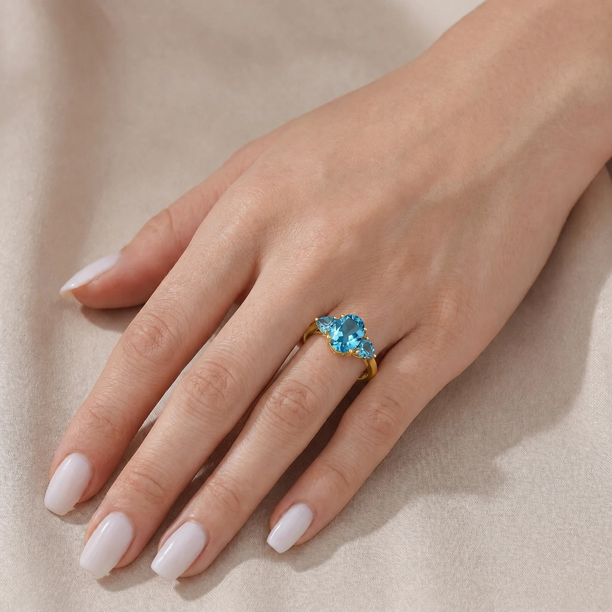 Yellow Gold Blue Topaz — Cecilia