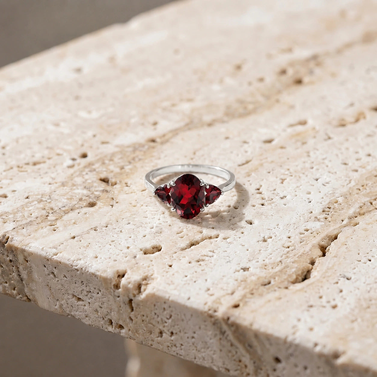 White Gold Garnet — Cecilia