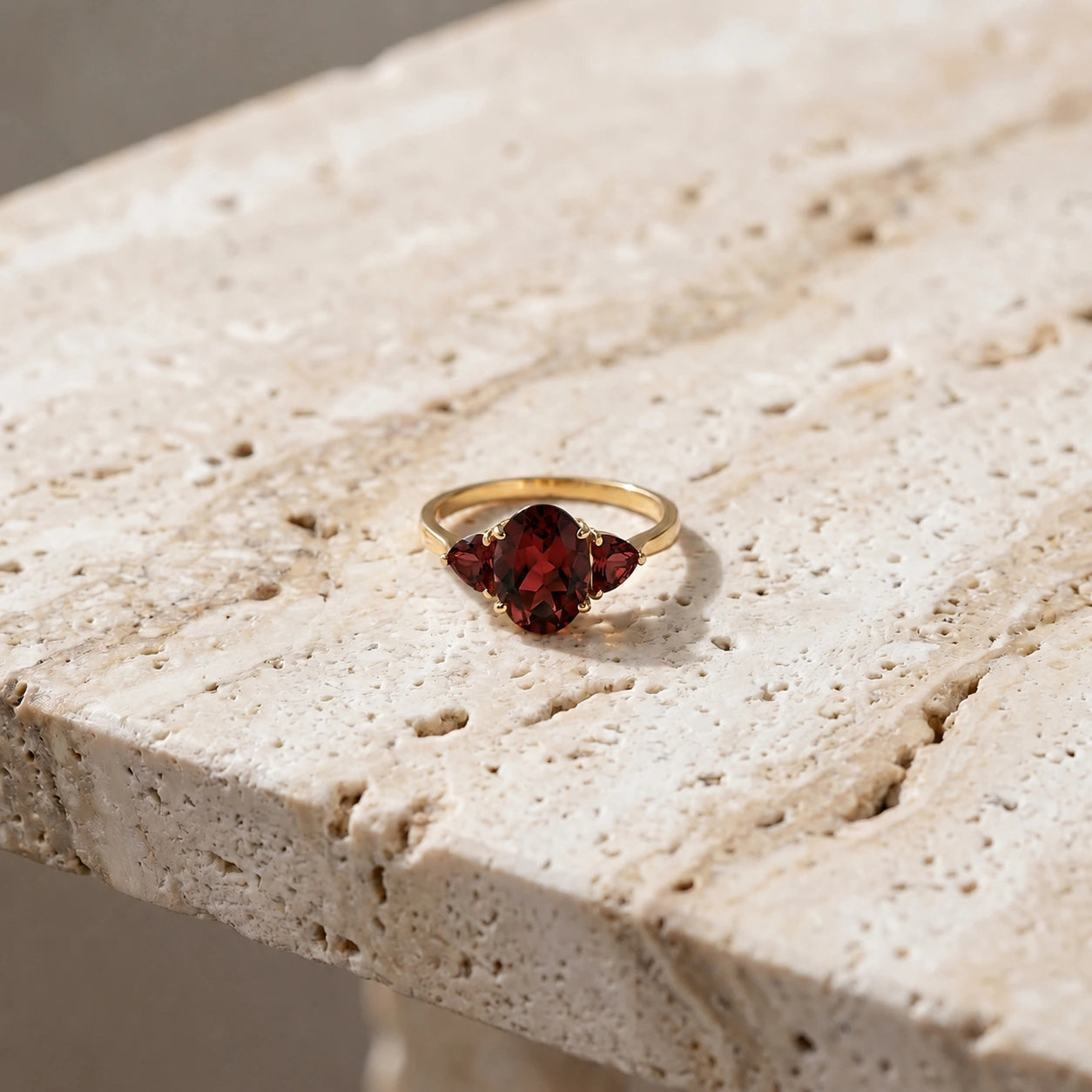 Yellow Gold Garnet — Cecilia