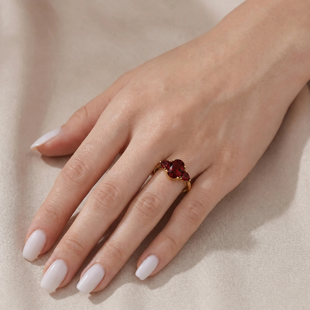 Yellow Gold Garnet — Cecilia