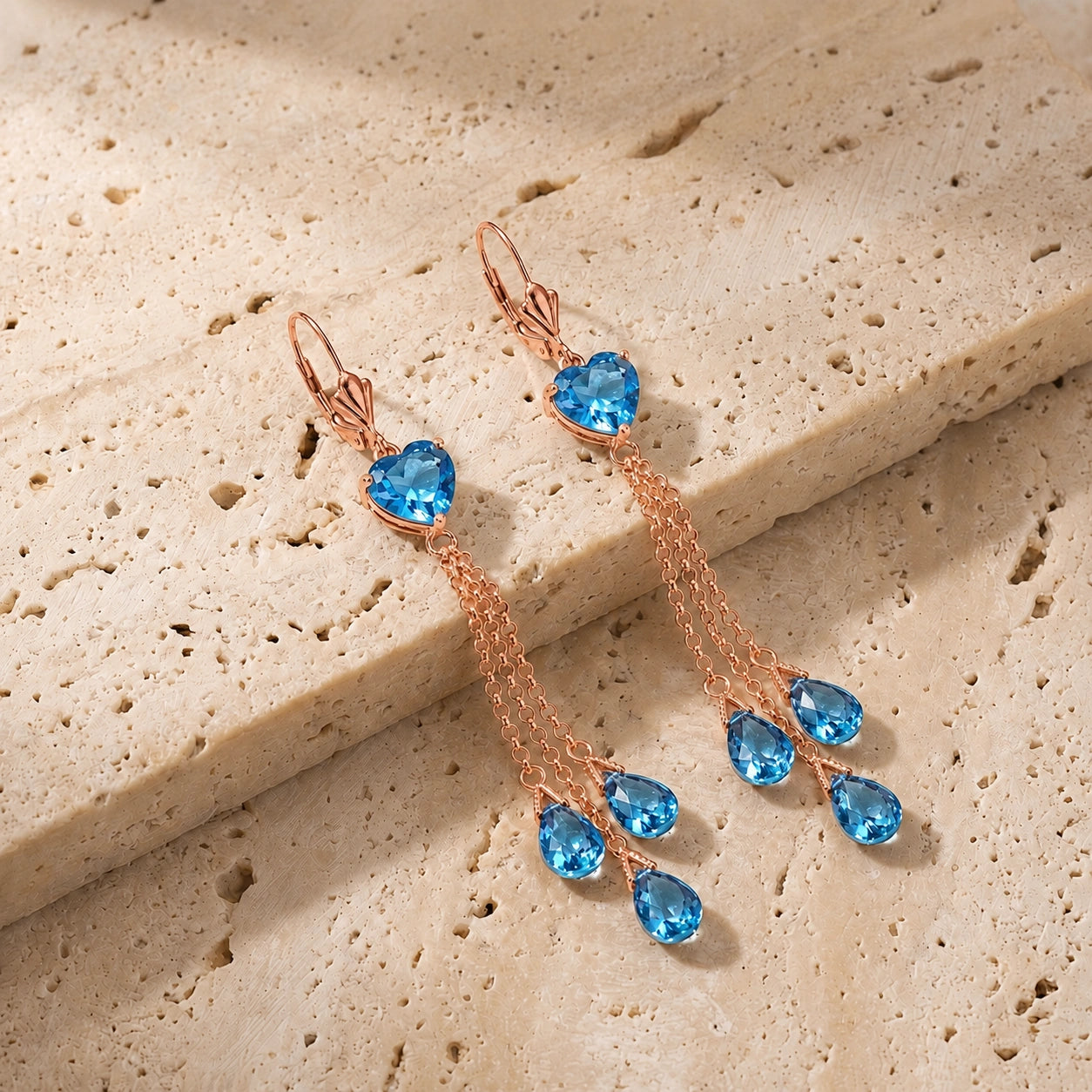 Rose Gold Blue Topaz — Mariadolores