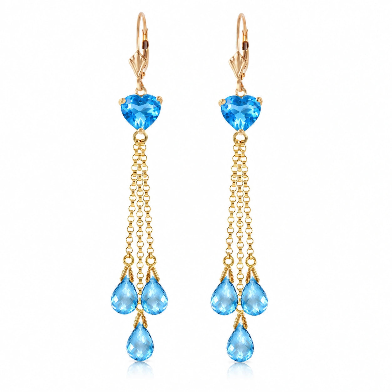 Yellow Gold Blue Topaz — Mariadolores