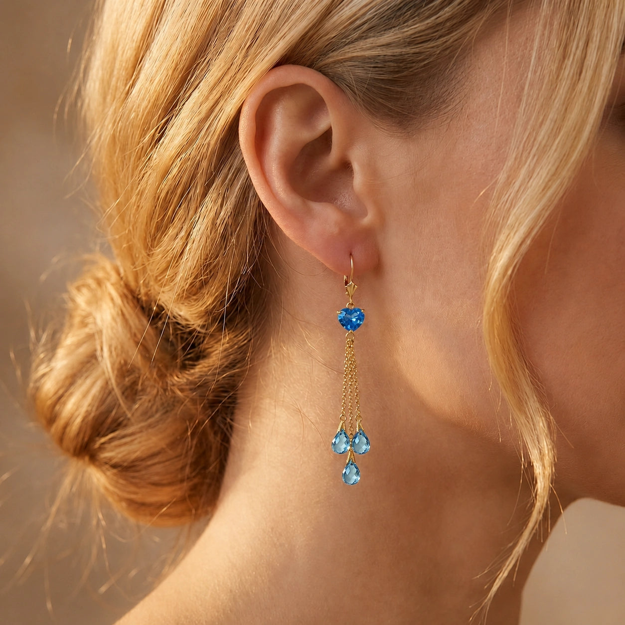 Yellow Gold Blue Topaz — Mariadolores