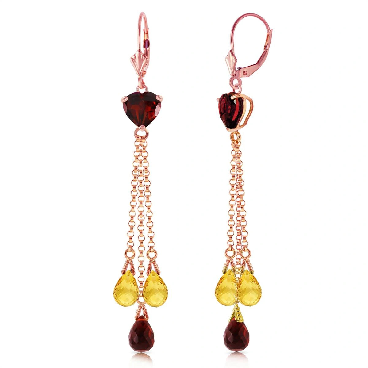 Rose Gold Citrine & Garnet — Mariadolores