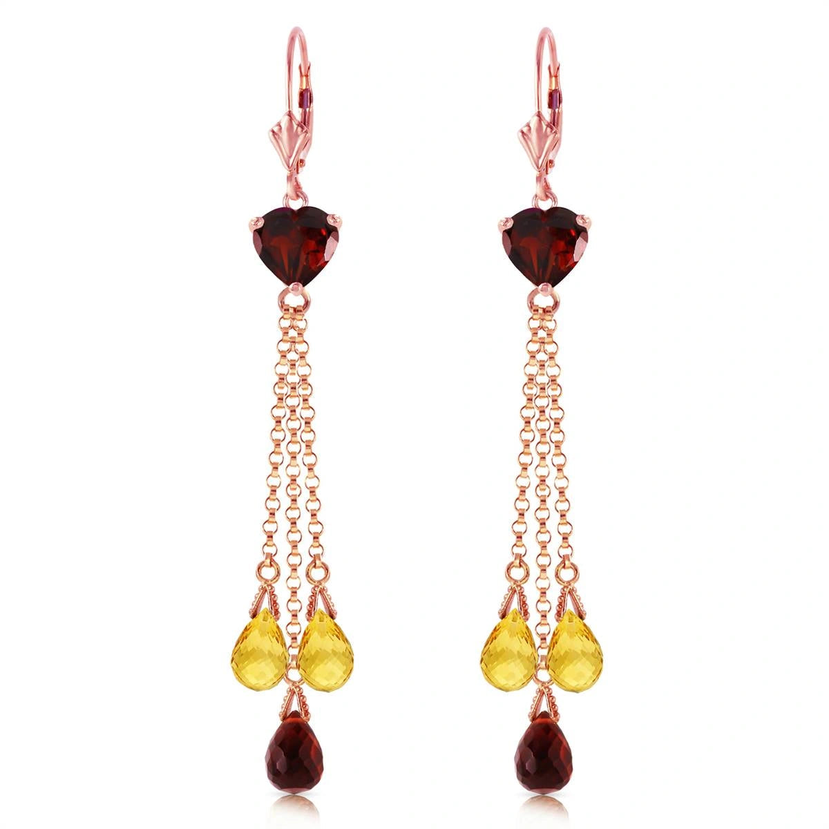 Rose Gold Citrine & Garnet — Mariadolores