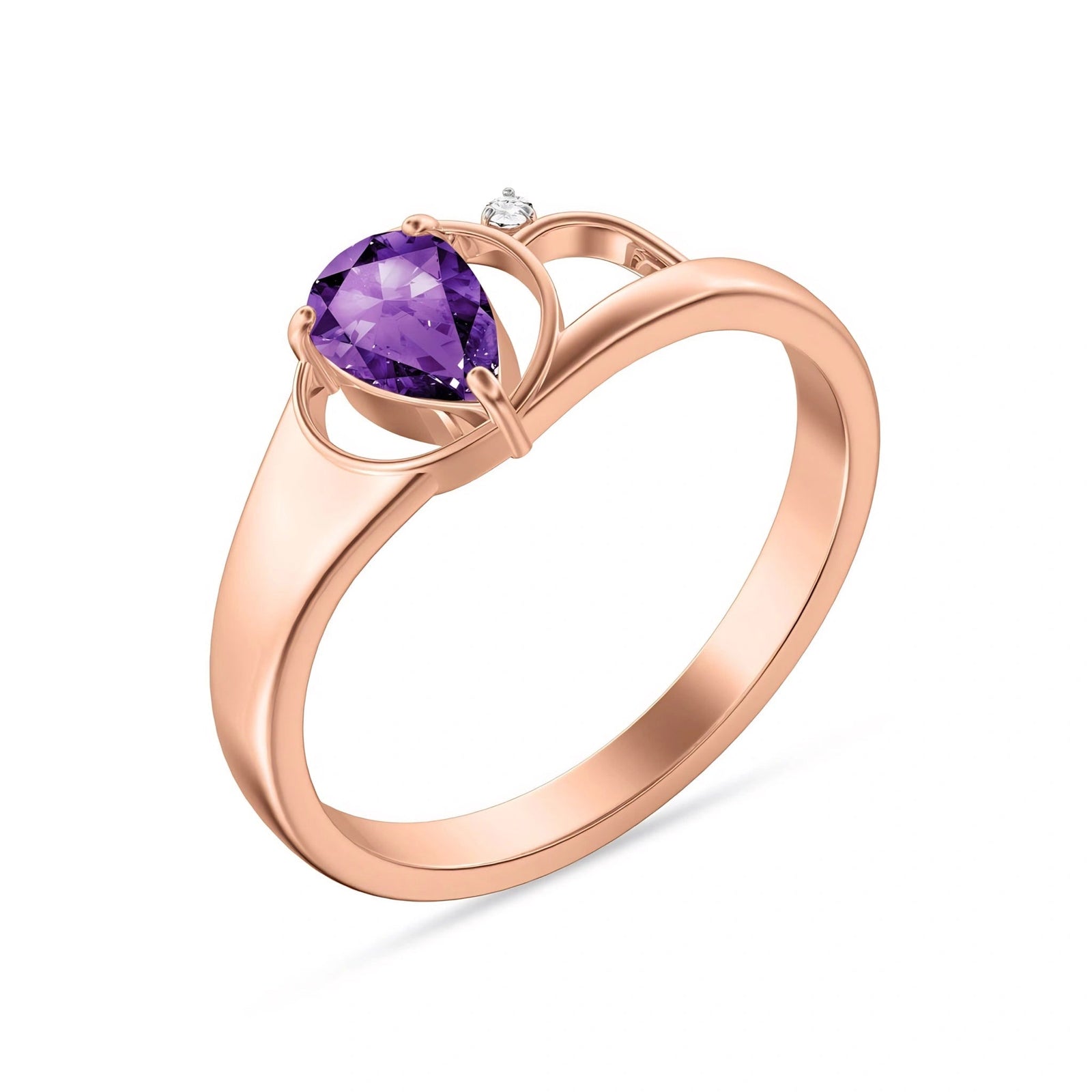 Rose Gold Diamond & Amethyst — Isabella
