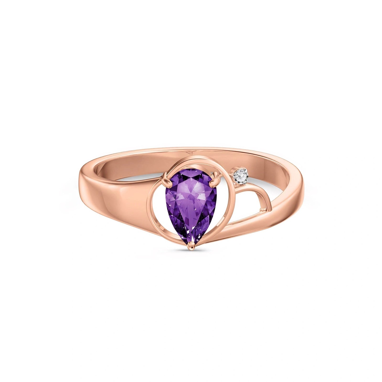 Rose Gold Diamond & Amethyst — Isabella