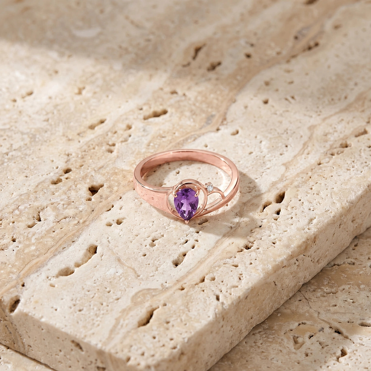 Rose Gold Diamond & Amethyst — Isabella