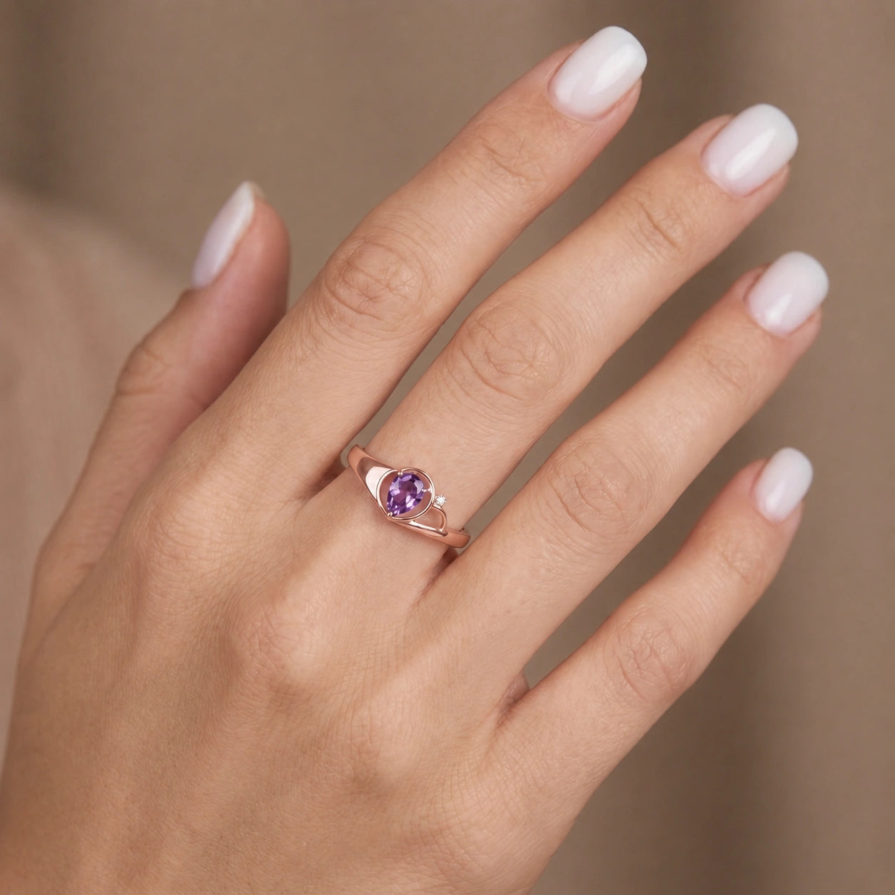 Rose Gold Diamond & Amethyst — Isabella