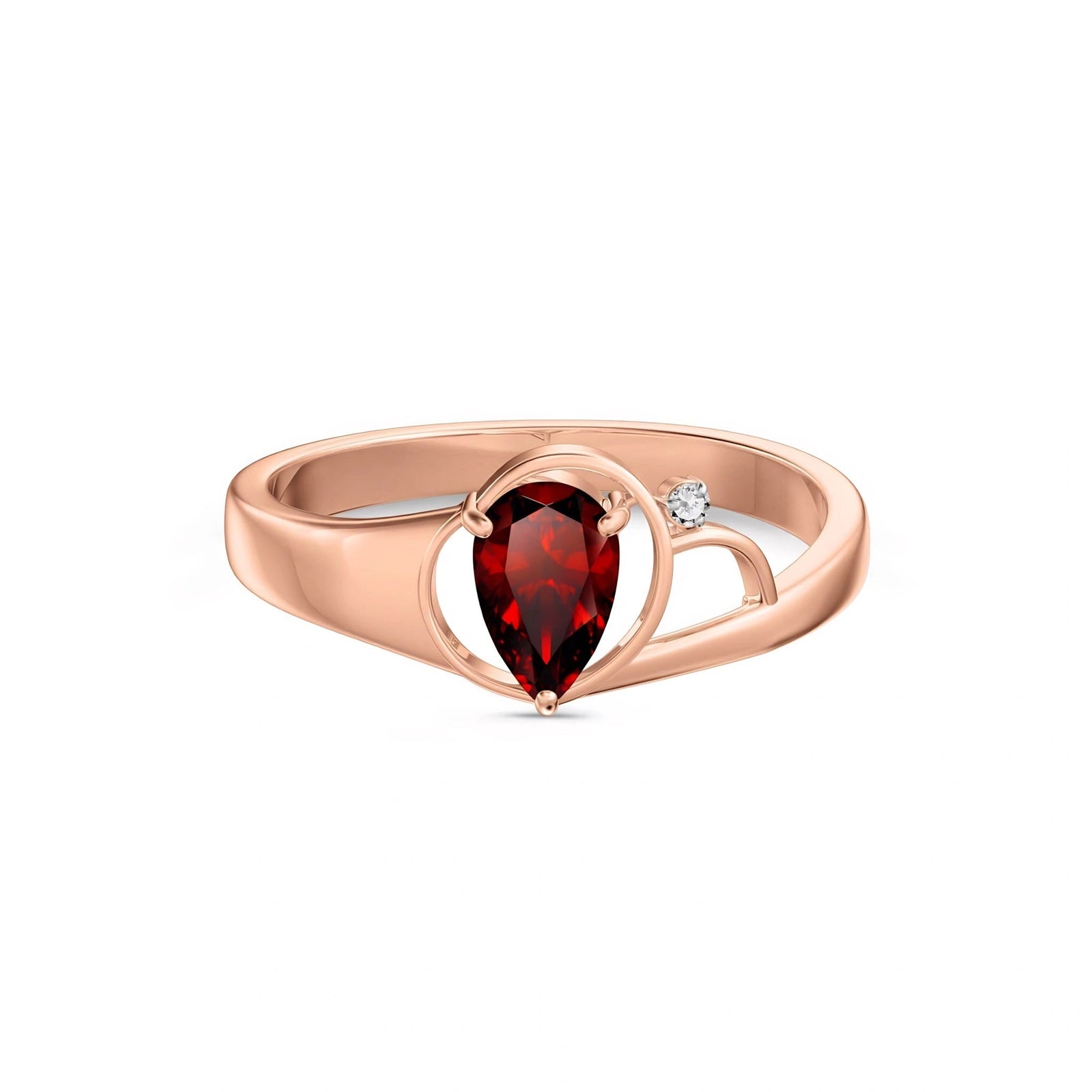 Rose Gold Diamond & Garnet — Isabella