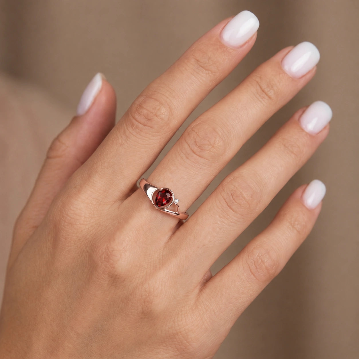 Rose Gold Diamond & Garnet — Isabella