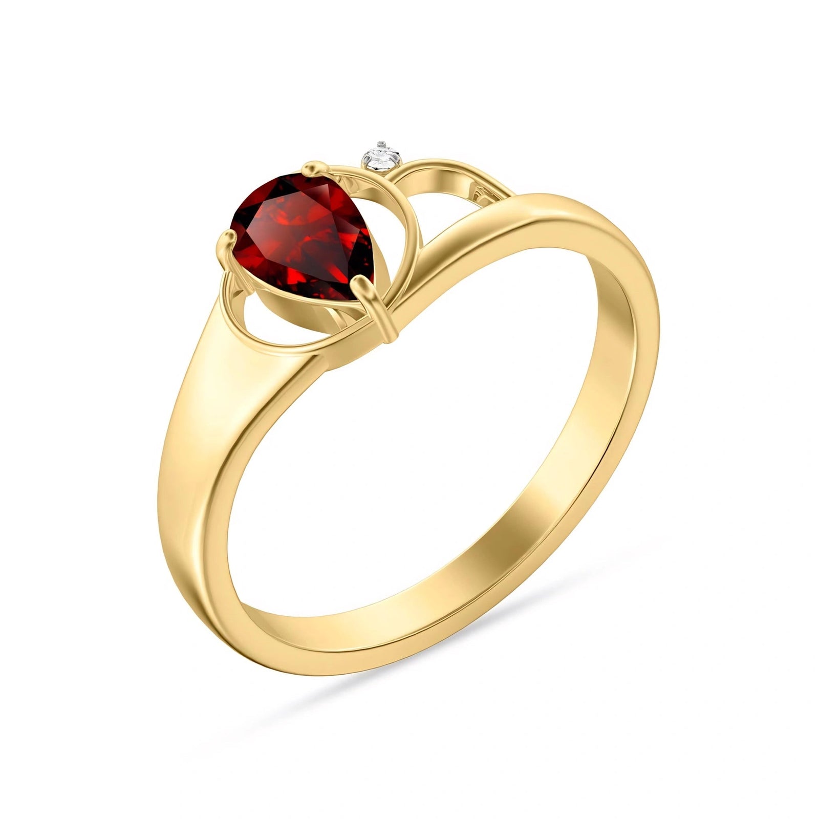 Yellow Gold Diamond & Garnet — Isabella
