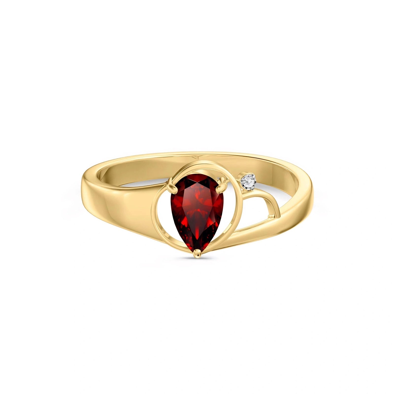 Yellow Gold Diamond & Garnet — Isabella