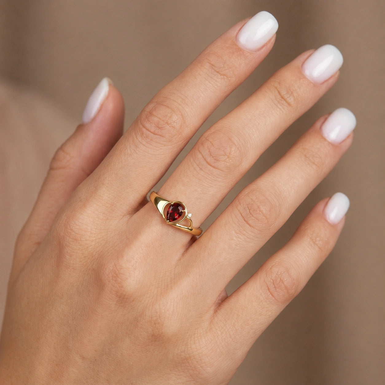 Yellow Gold Diamond & Garnet — Isabella