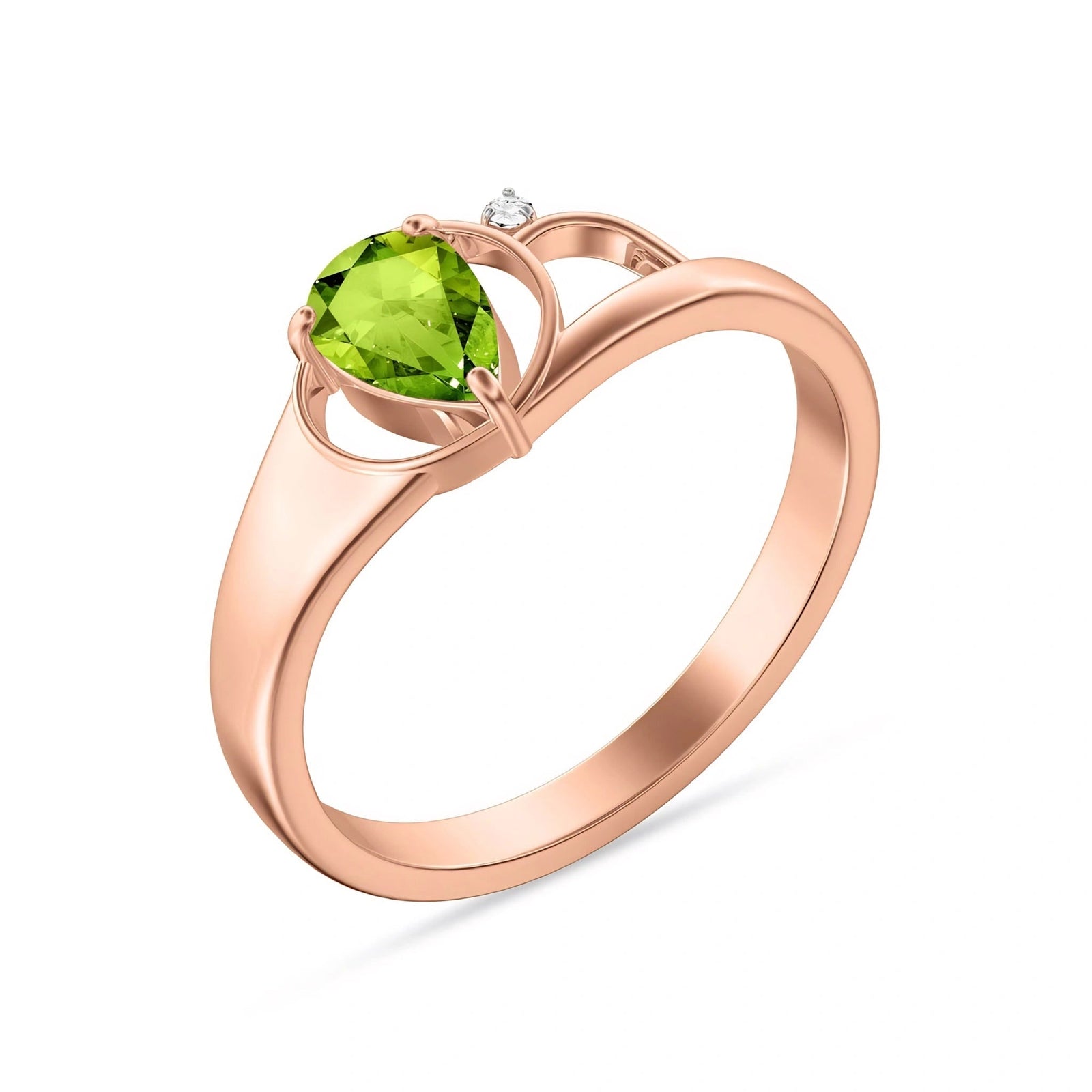 Rose Gold Diamond & Peridot — Isabella