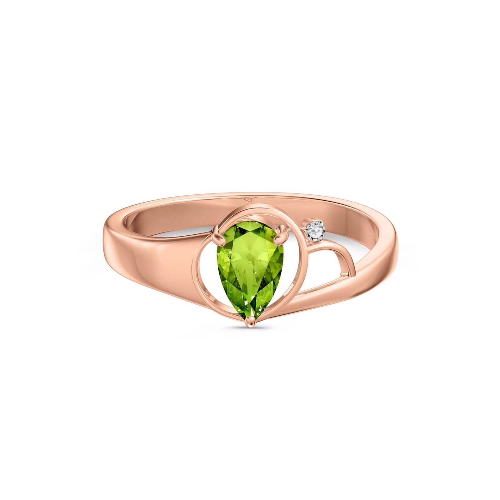 Rose Gold Diamond & Peridot — Isabella
