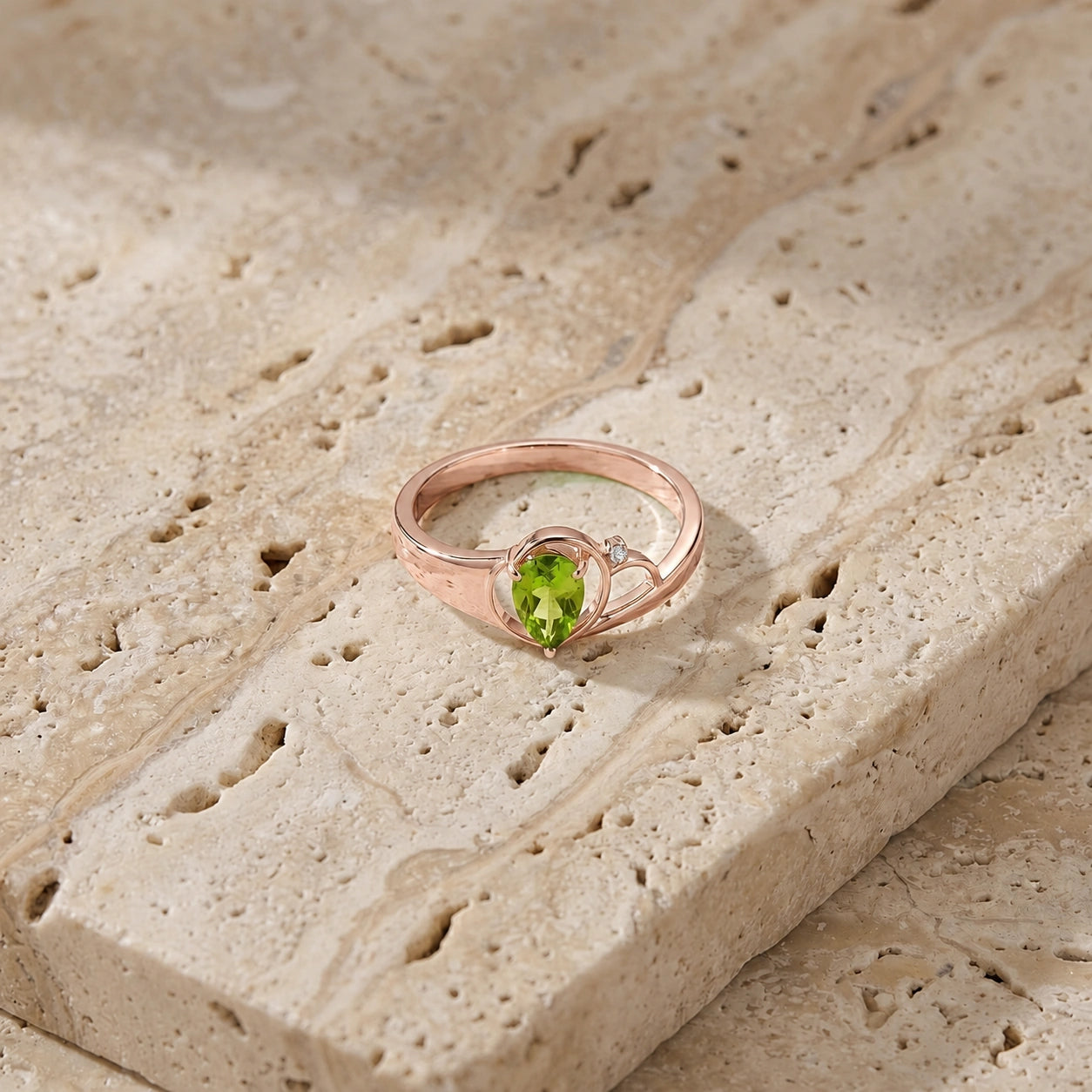 Rose Gold Diamond & Peridot — Isabella