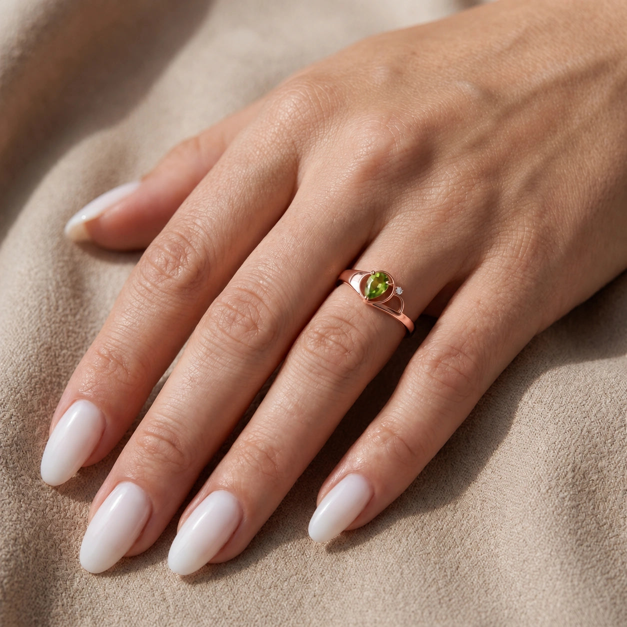 Rose Gold Diamond & Peridot — Isabella