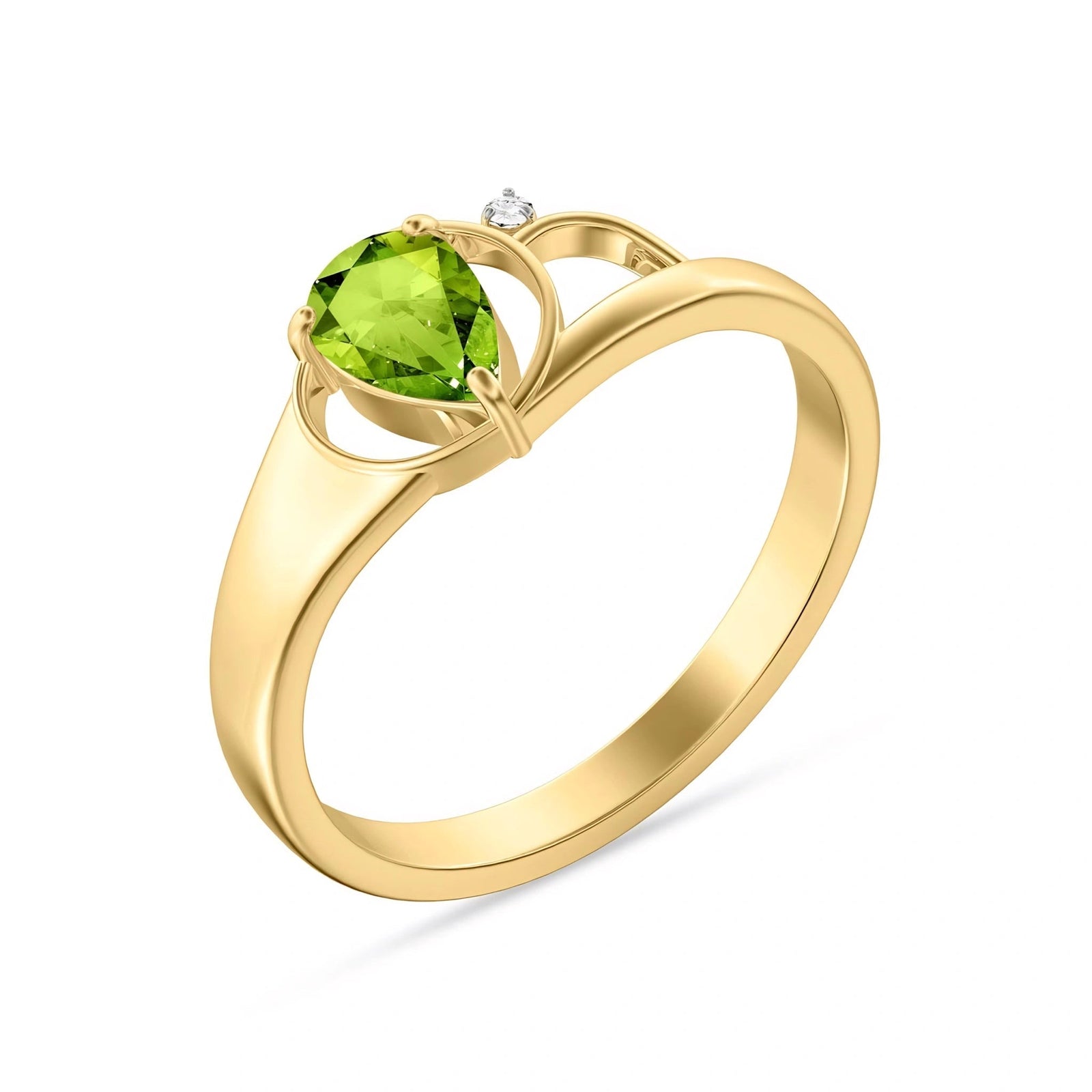 Yellow Gold Diamond & Peridot — Isabella