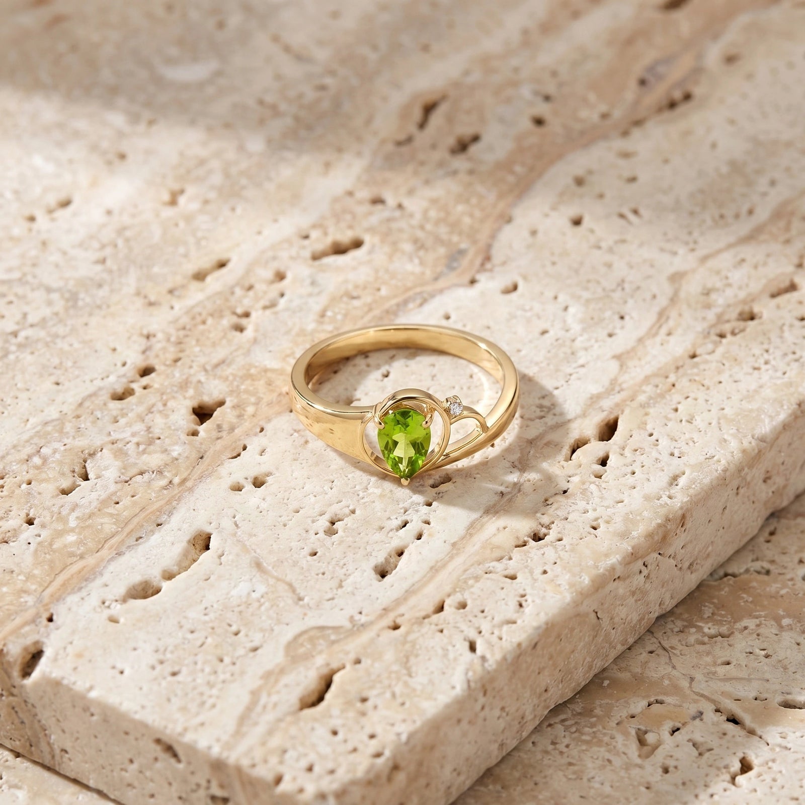 Yellow Gold Diamond & Peridot — Isabella