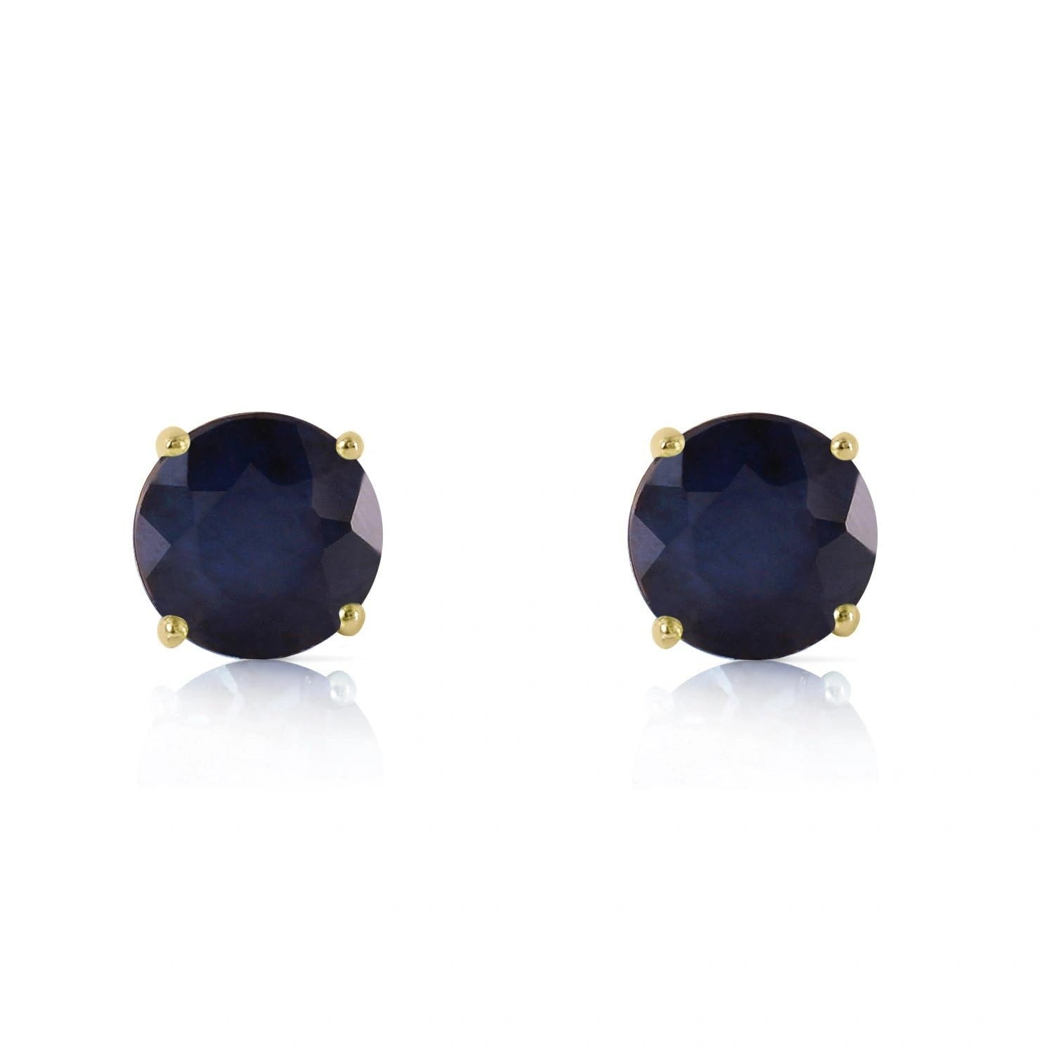 Yellow Gold Petal Earrings Sapphire 10K — Luna