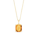 Yellow Gold Belle Necklace Citrine 10K — Isaura