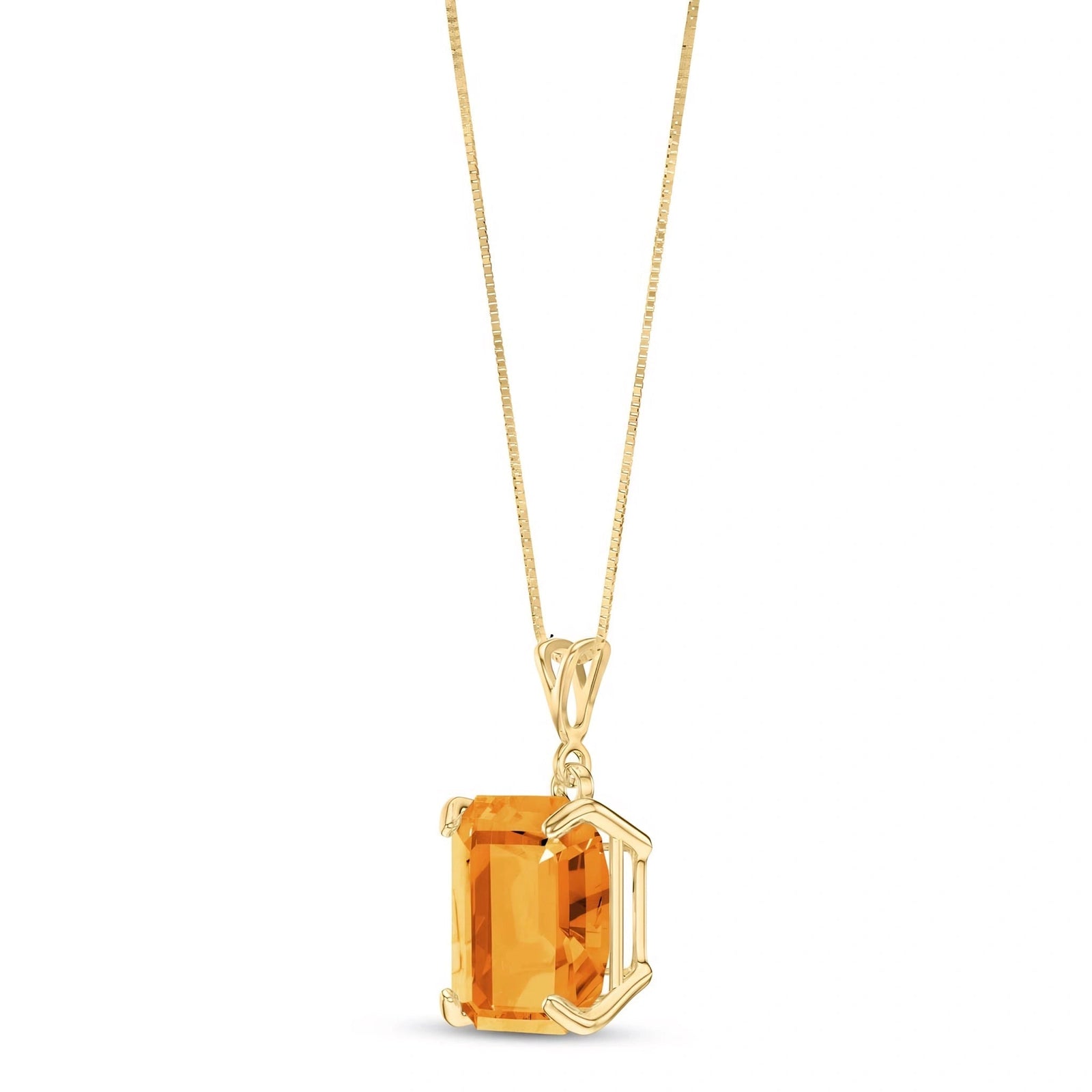 Yellow Gold Belle Necklace Citrine 10K — Isaura
