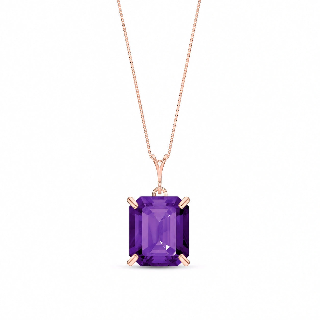 Rose Gold Belle Necklace Alexandrite 10K — Isaura